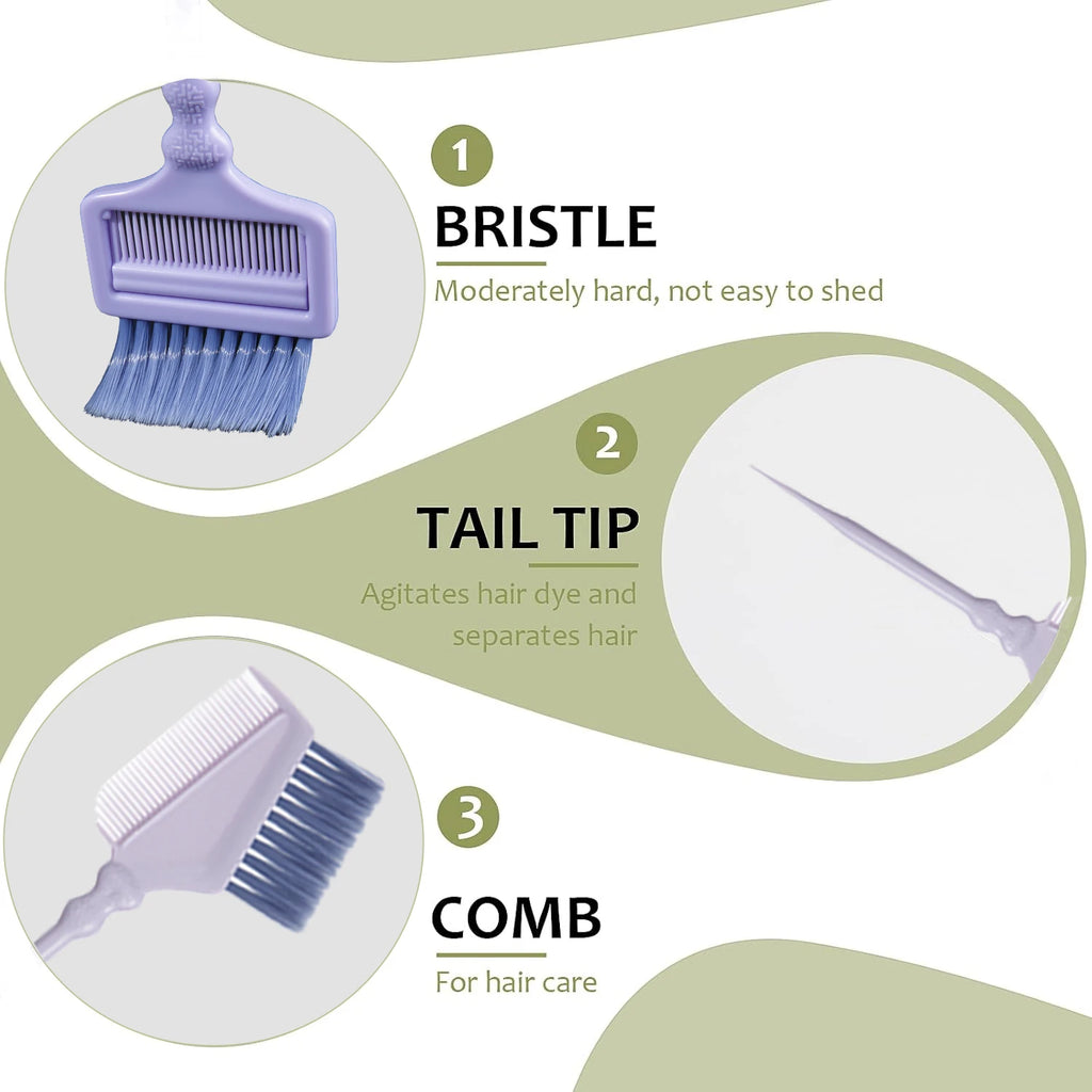 Hair Dye Brush Kit – 2 Brushes & Mixing Bowl | Salon & Home Hair Dye Tool Kit PLUSH