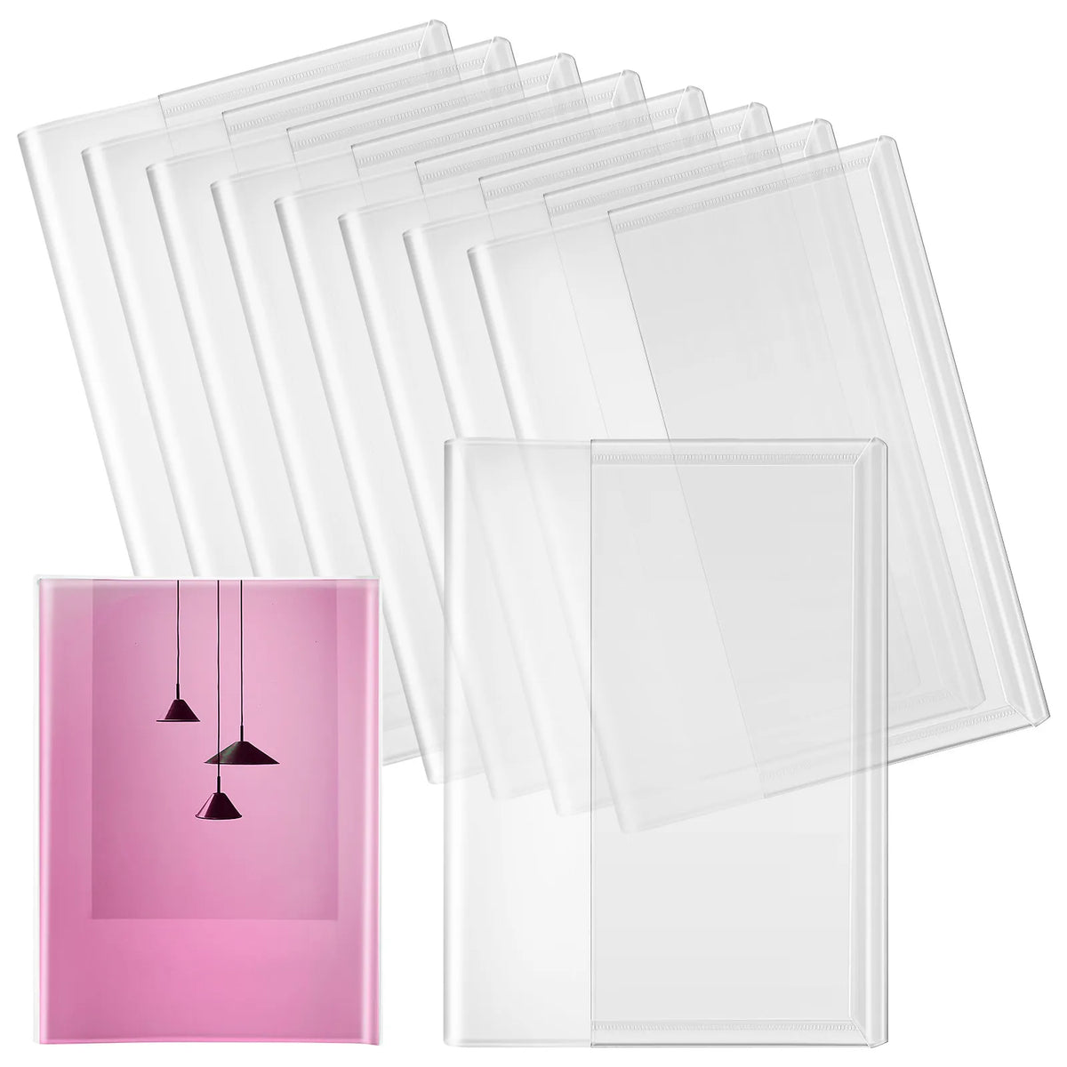 10-Pack Clear Waterproof Book Covers – Reusable Textbook Protectors Book Cover Protector PLUSH