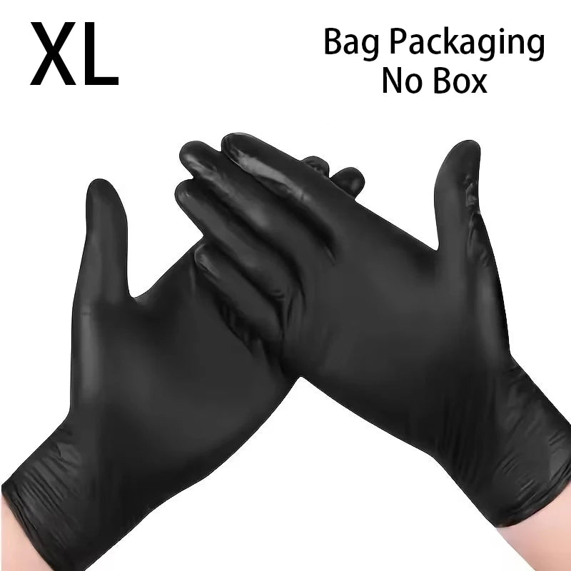 Disposable Black Nitrile Gloves 20/60/100pcs | Kitchen & Home Disposable Nitrile Gloves PLUSH XL 20PCS