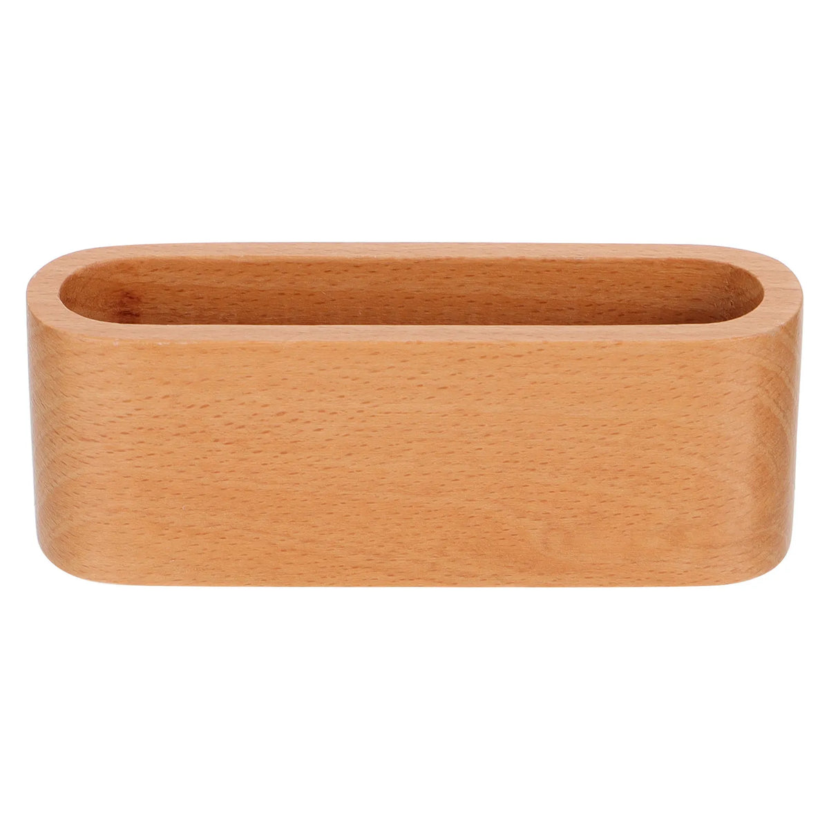 Solid Wood Business Card Holder & Desktop Organizer Box Desktop Card Organizer PLUSH