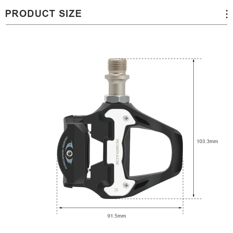Road Bike Clipless Pedals SPD SL Self-Locking Sealed Bearing Clipless Bike Pedals PLUSH