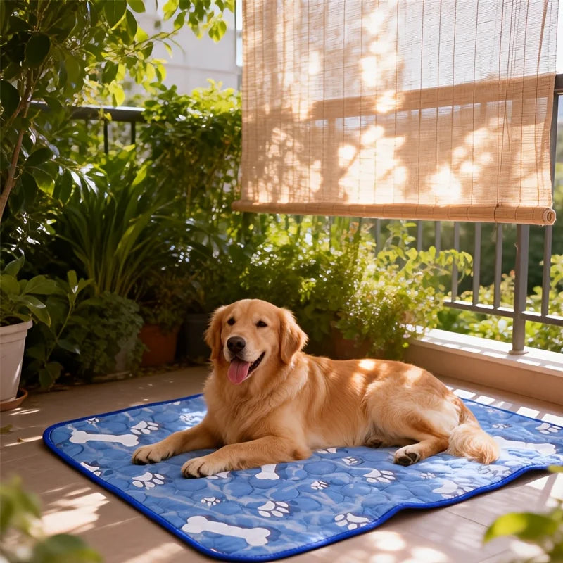 Thickened Large Dog Ice Cooling Mat – Pet Bed Mat Dog Cooling Mat PLUSH