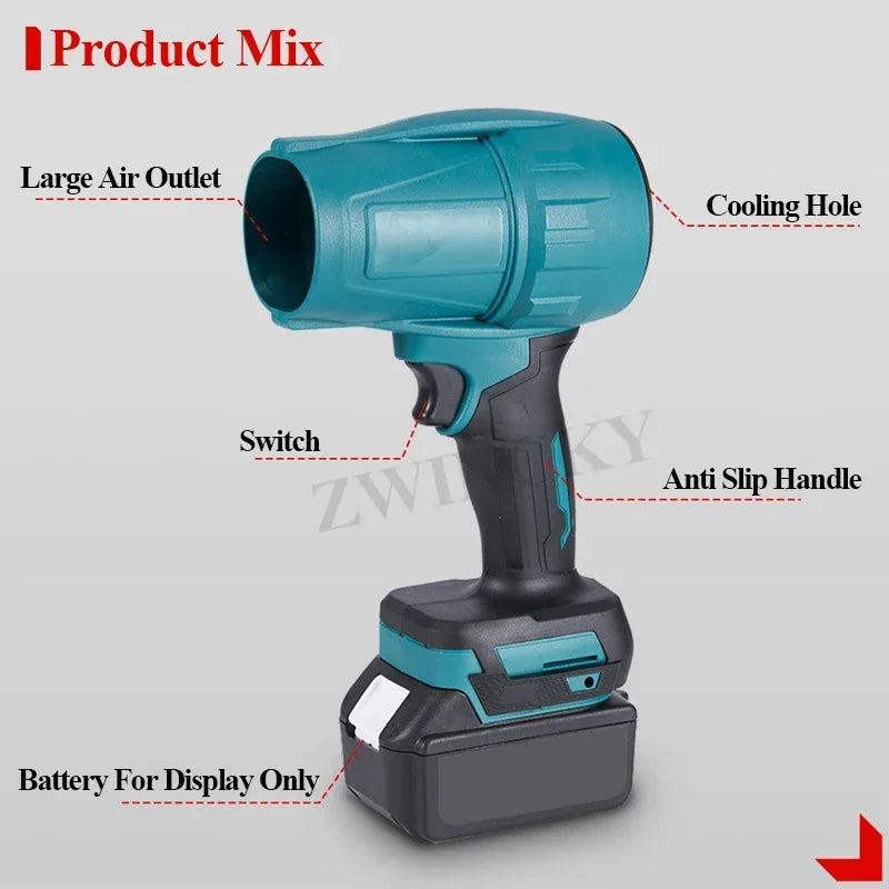 ZWINCKY 1000W Cordless Turbofan Blower – Makita 18V Battery Cordless Leaf Blower PLUSH