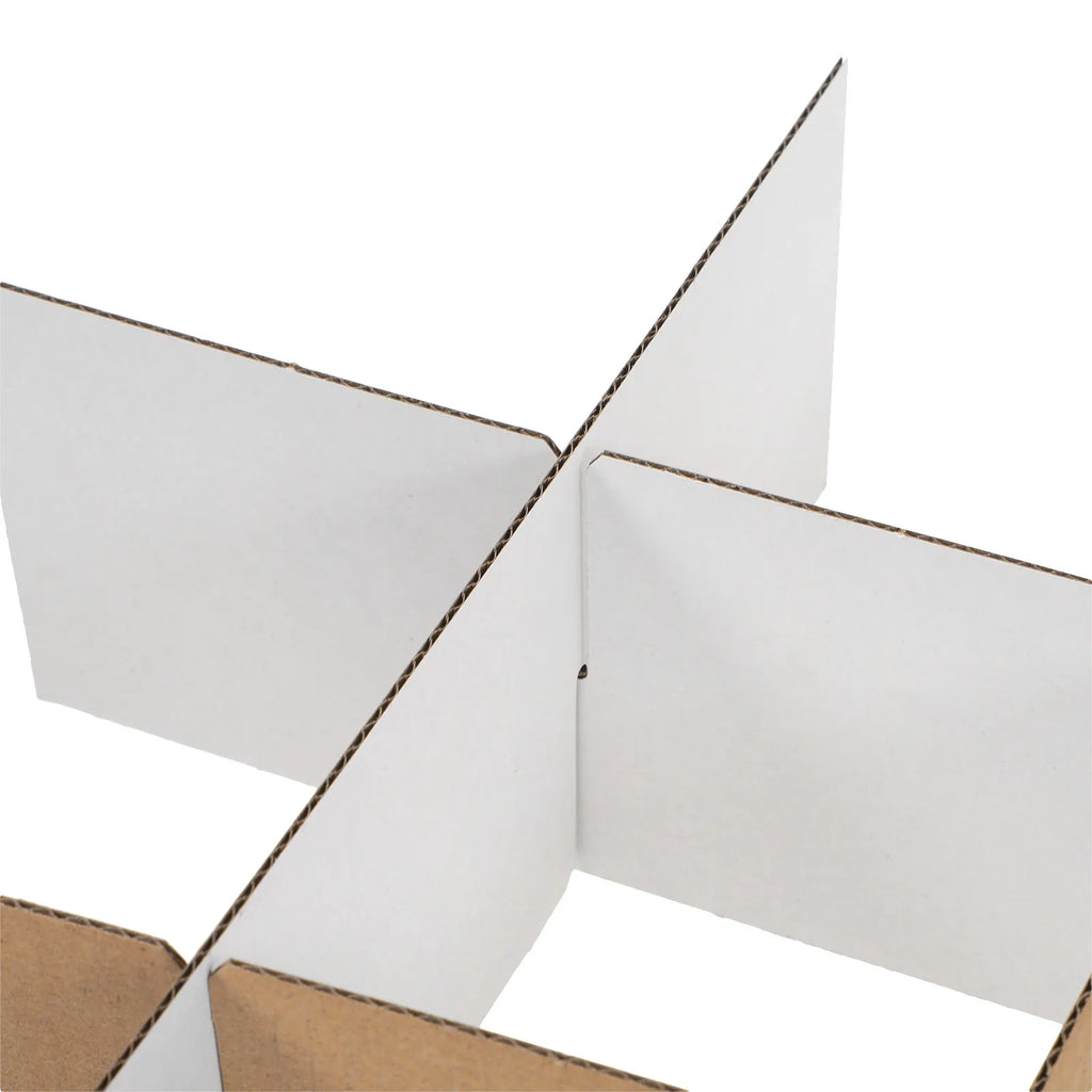 6pcs Cardboard Box Dividers Grid Pattern – Secure Packing Box Dividers PLUSH