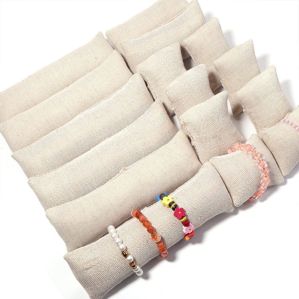 Linen Bracelet Display Pillow – Burlap Bangle Stand Prop Jewelry Display Stand PLUSH