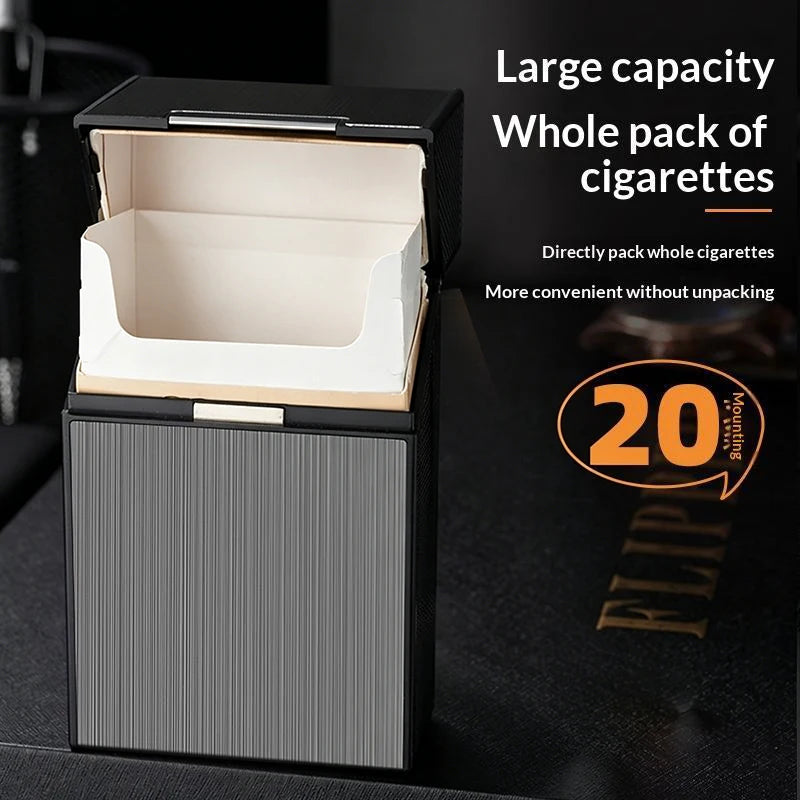 Metal Cigarette Case 20-Capacity Stainless Steel Holder Cigarette Case PLUSH