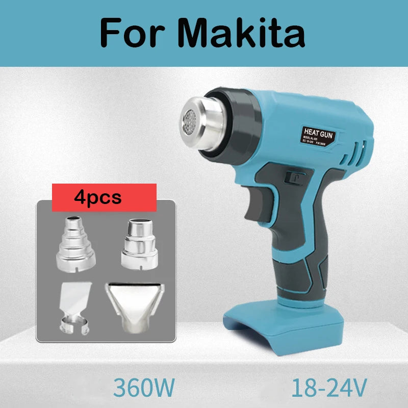 Cordless Hot Air Gun 360W – Fits Makita/DeWalt/Milwaukee 18V Cordless Heat Gun PLUSH For Makita China Mainland
