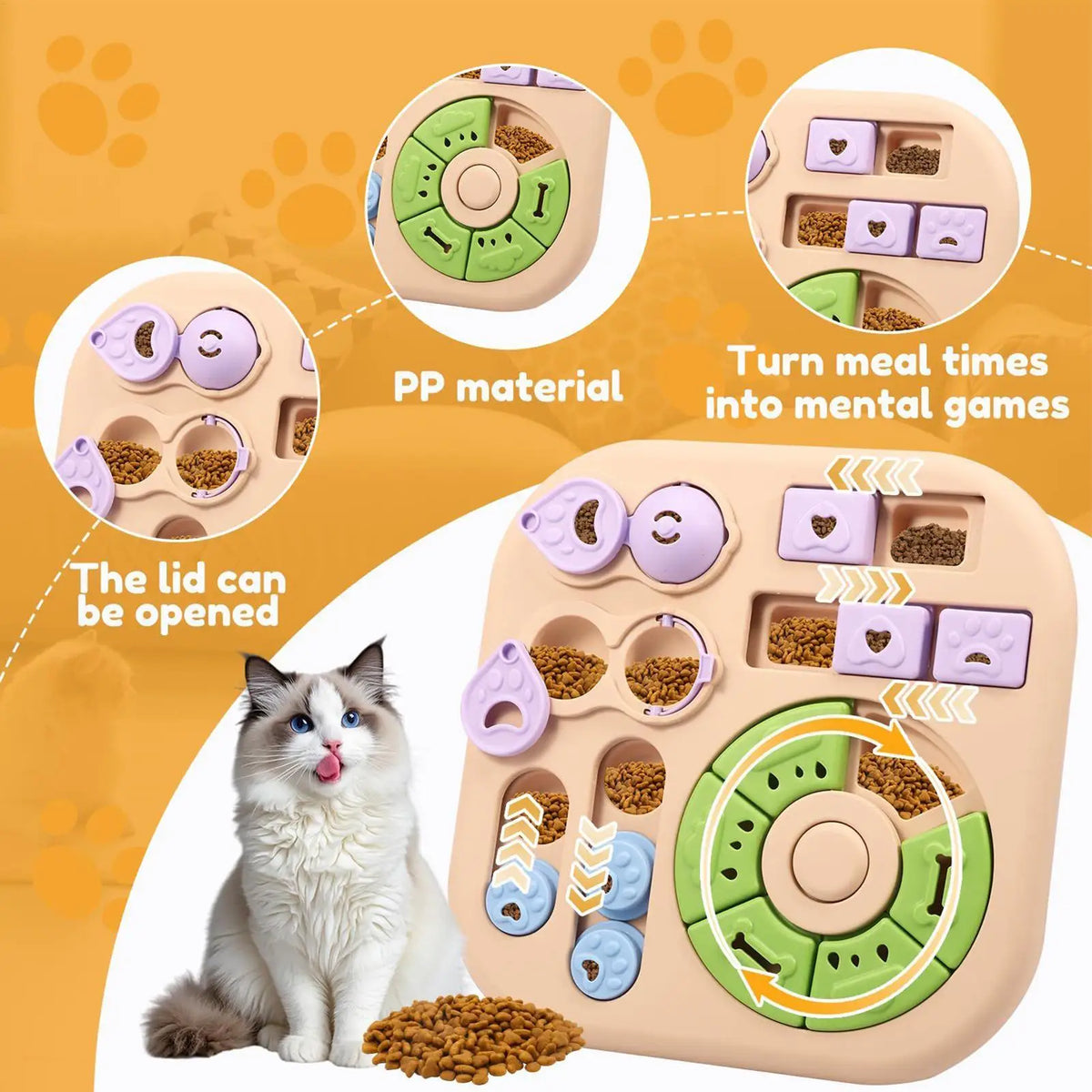 Dog Puzzle Toy Slow Feeder – Interactive Treat Dispenser Pet Puzzle Feeder PLUSH