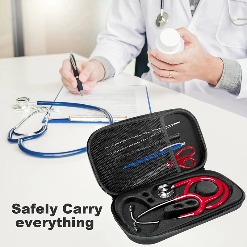 EVA Hard Stethoscope Case – Shockproof Carrying & Storage Box Stethoscope Carrying Case PLUSH
