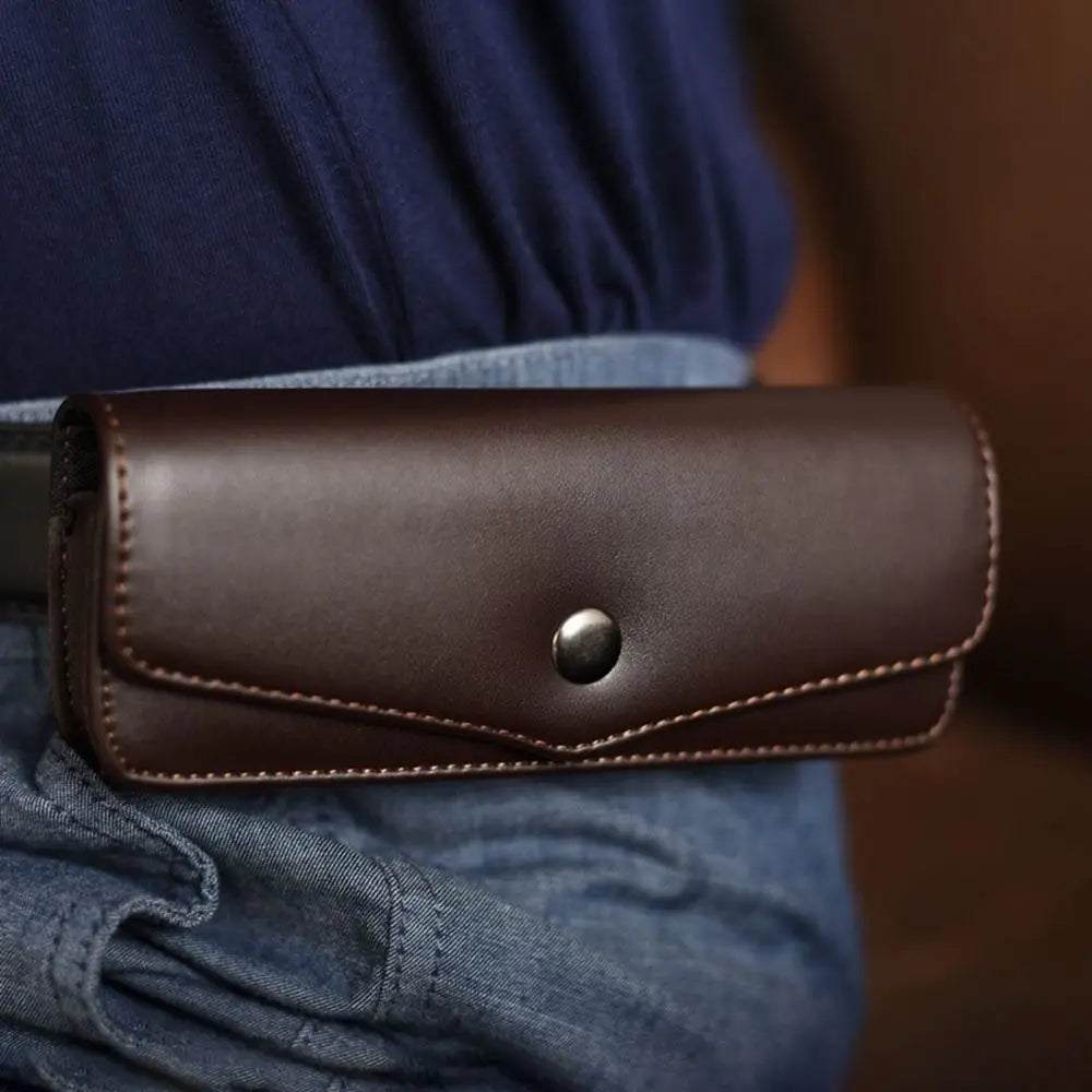 PU Leather Eyeglass Case – Slim Waistpack Glasses Box Eyeglass Case PLUSH