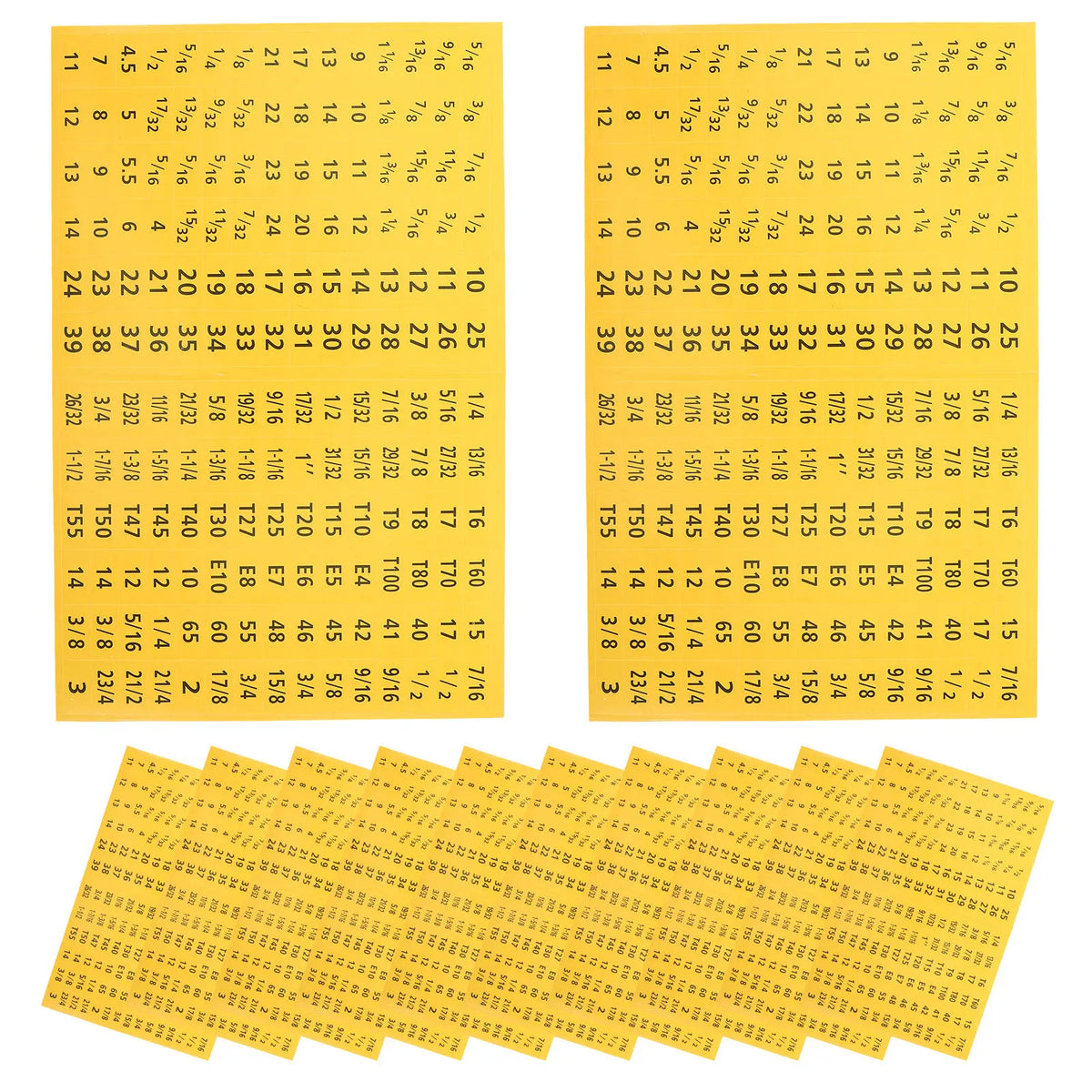 Color Coded Socket Wrench Size Stickers – 20 Sheets Tool Labels Tool Organization Labels PLUSH