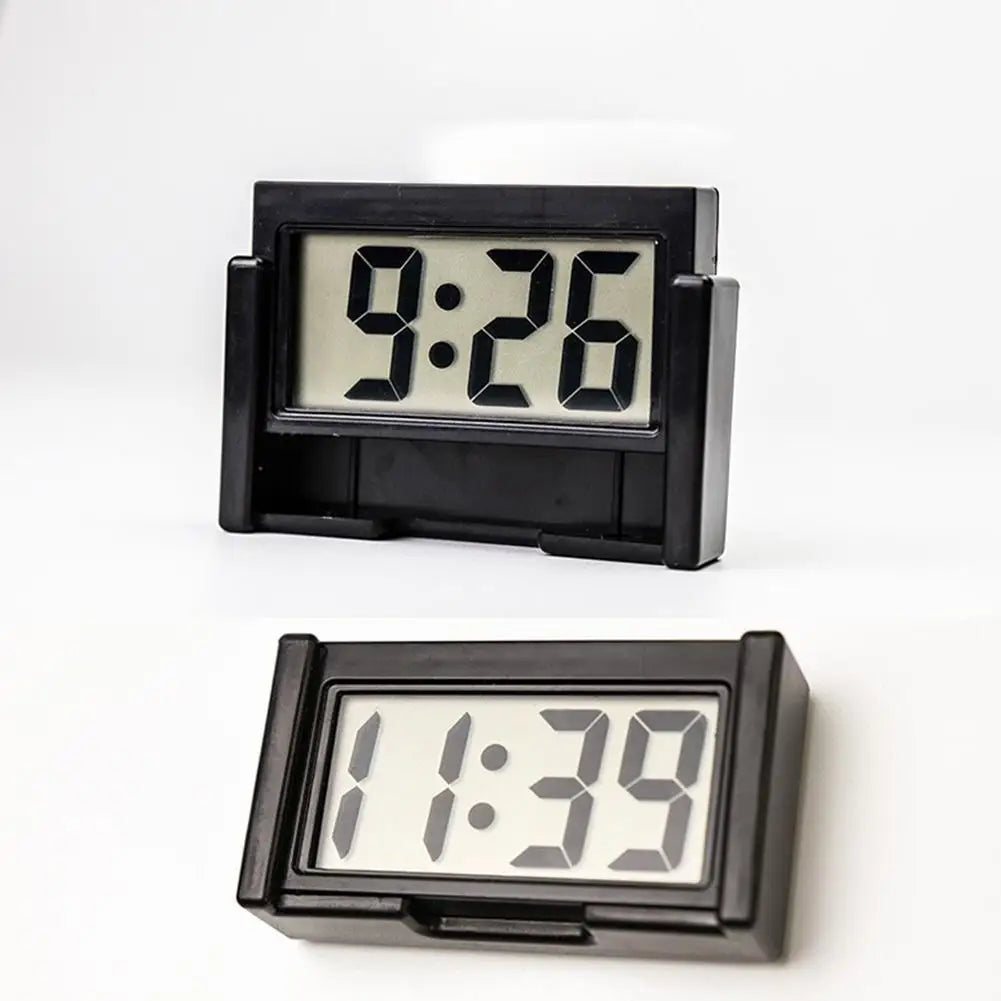 Self-Adhesive Digital Car Dashboard Clock – Mini LCD Display Car Dashboard Clock PLUSH