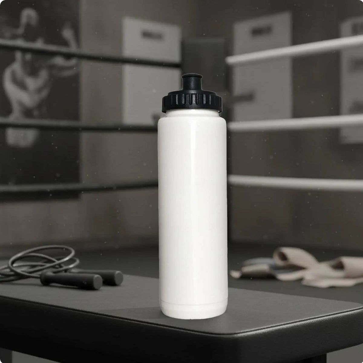 Training Squeeze Sports Bottle – Boxing, Cycling & Outdoor Squeeze Sports Bottle PLUSH WhtStandardNozzle