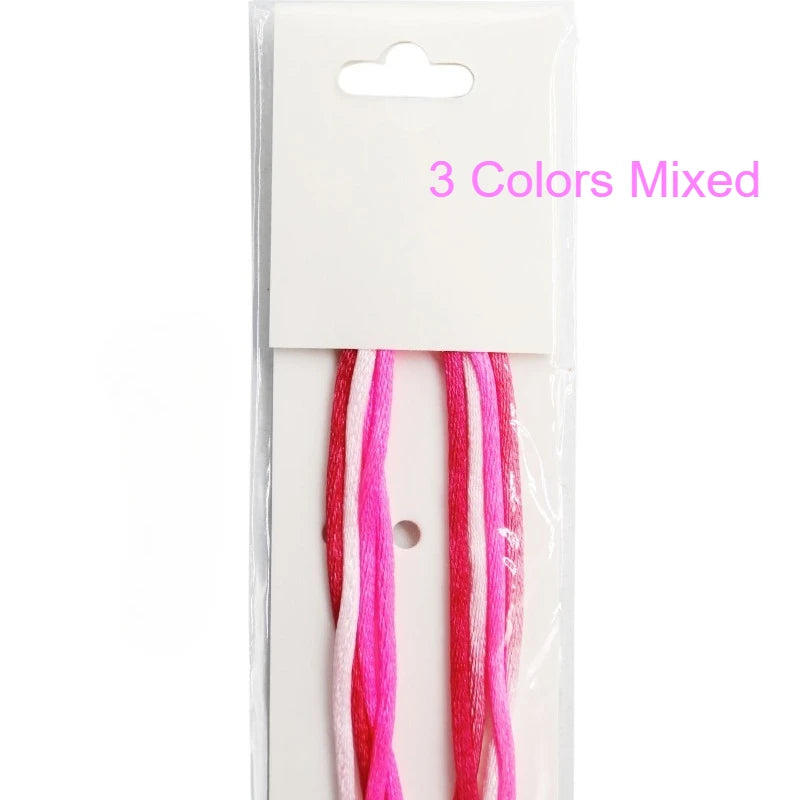 Colorful Hair Braid Rope Strands – African Ponytail DIY Hair Braid Rope PLUSH XK-3 Colors Mixed