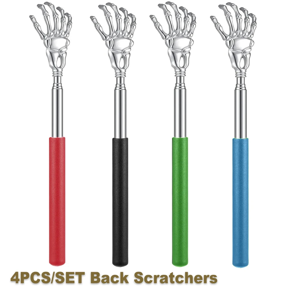 Telescoping Stainless Steel Back Scratcher – Human & Pets Back Scratcher PLUSH 4PCS