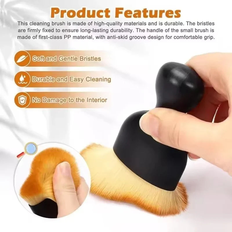 Car Air Vent Detailing Brush with Cover – Soft Microfiber Car Detailing Brush PLUSH