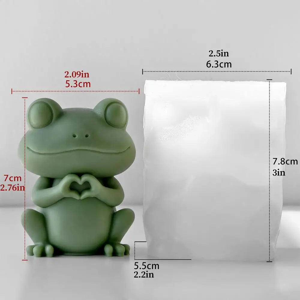 Animal Silicone Candle Molds – Dog, Frog & Turtle DIY Crafts Silicone Candle Mold PLUSH frog