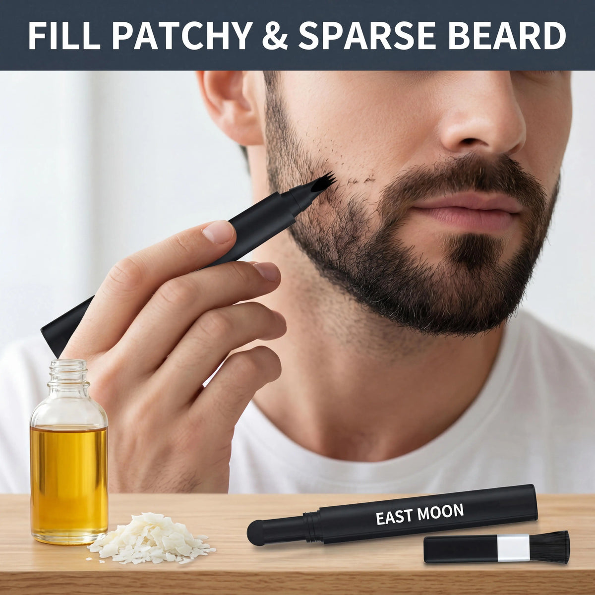 Waterproof Beard Filler Pen Set – 2-in-1 Grooming Kit Beard Grooming Pen PLUSH