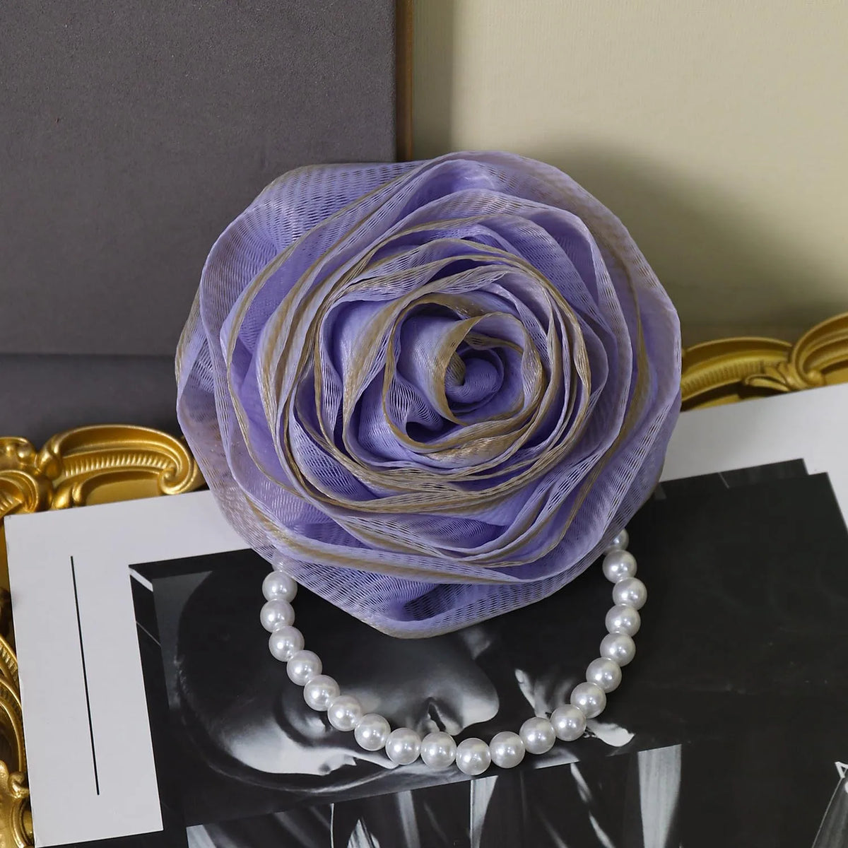 Pearl Rose Exfoliating Bath Sponge – Foaming Mesh Scrubber Bath Mesh Scrubber PLUSH Yan Purple