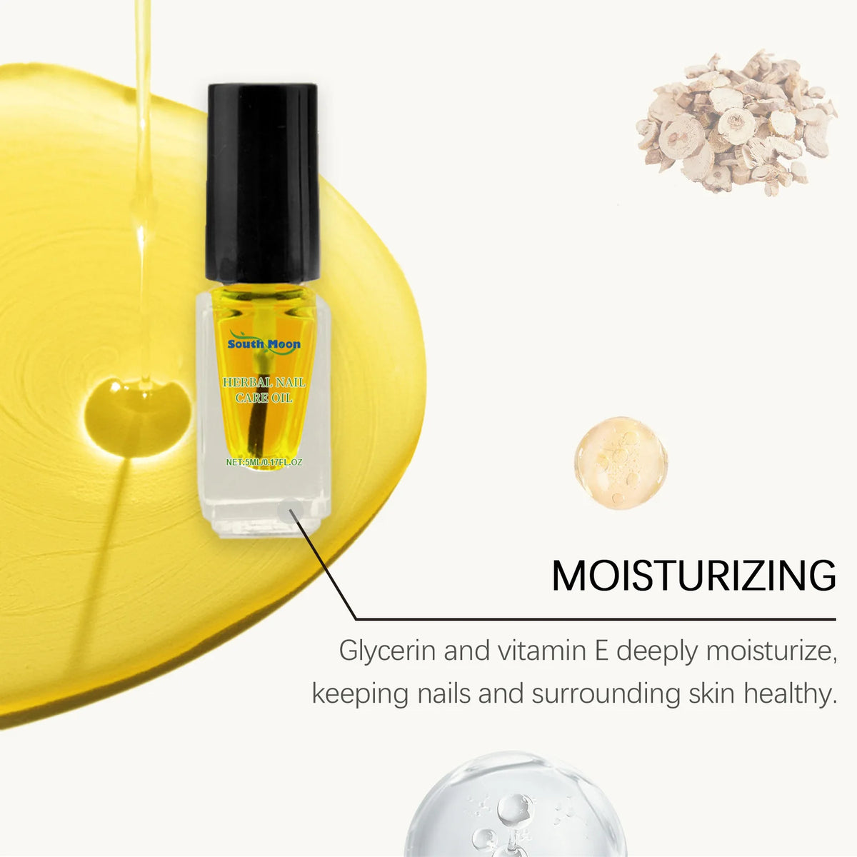 South Moon Herbal Nail Cuticle Oil – Nourishing 5ml Nail Cuticle Oil PLUSH