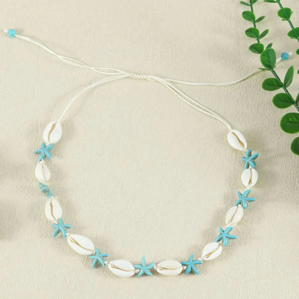 Bohemian Sea Series Starfish & Turtle Beaded Bracelet Beaded Strand Bracelet PLUSH style H