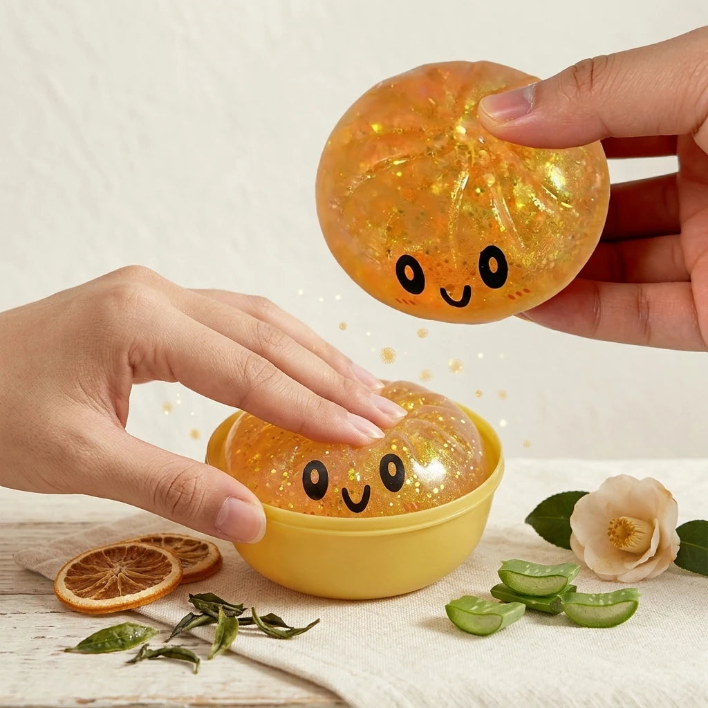 Gold Glitter Dumpling Squishy Toy – Slow Rising Fidget Toy Squishy Fidget Toy PLUSH