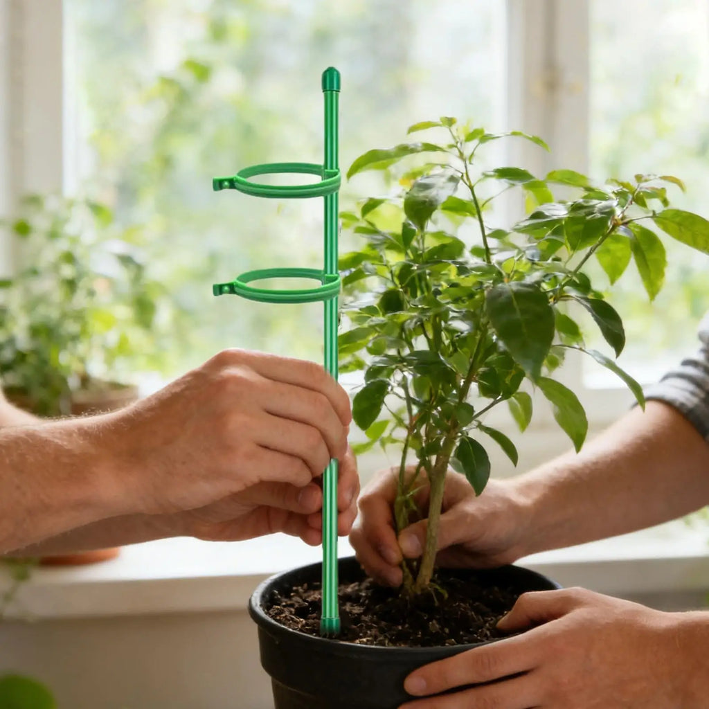 10pcs Adjustable Plant Support Stakes & Flower Grow Clips Plant Support Stakes PLUSH