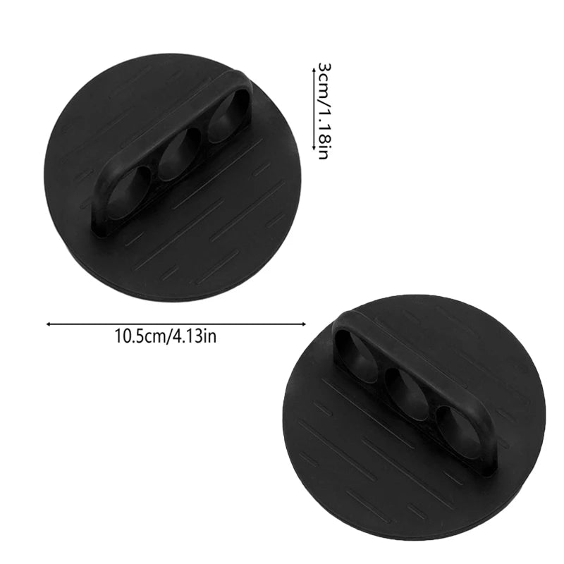 Rubber Exfoliating Bath Scrubber – Dual-Sided Body Scrub Pad Body Scrubber PLUSH Black 2Pcs