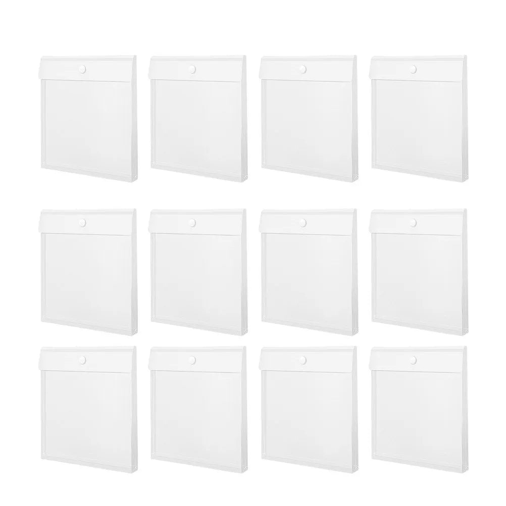 12pcs Transparent Plastic Document Folders for Scrapbook & Craft Document Folder Set PLUSH