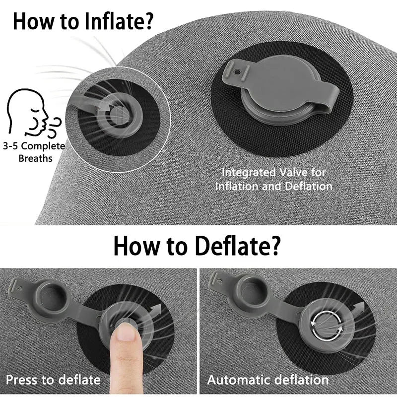 Ultralight Inflatable Camping Pillow – Neck & Lumbar Support Inflatable Camping Pillow PLUSH