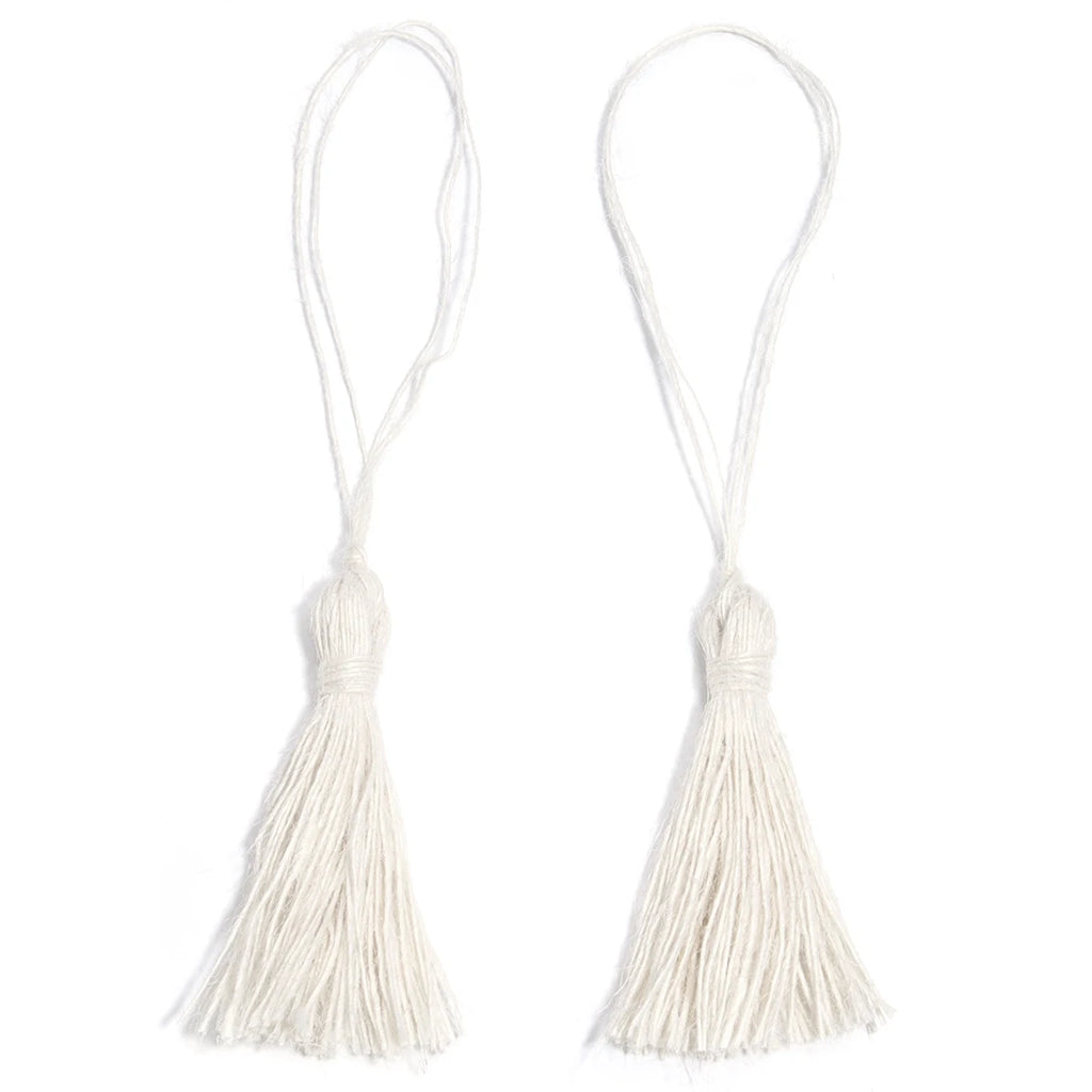 5pcs Woven Jute Tassel Pendants – DIY Jewelry & Craft Charms Tassel Pendant Charms PLUSH WH 18cmx1 strand