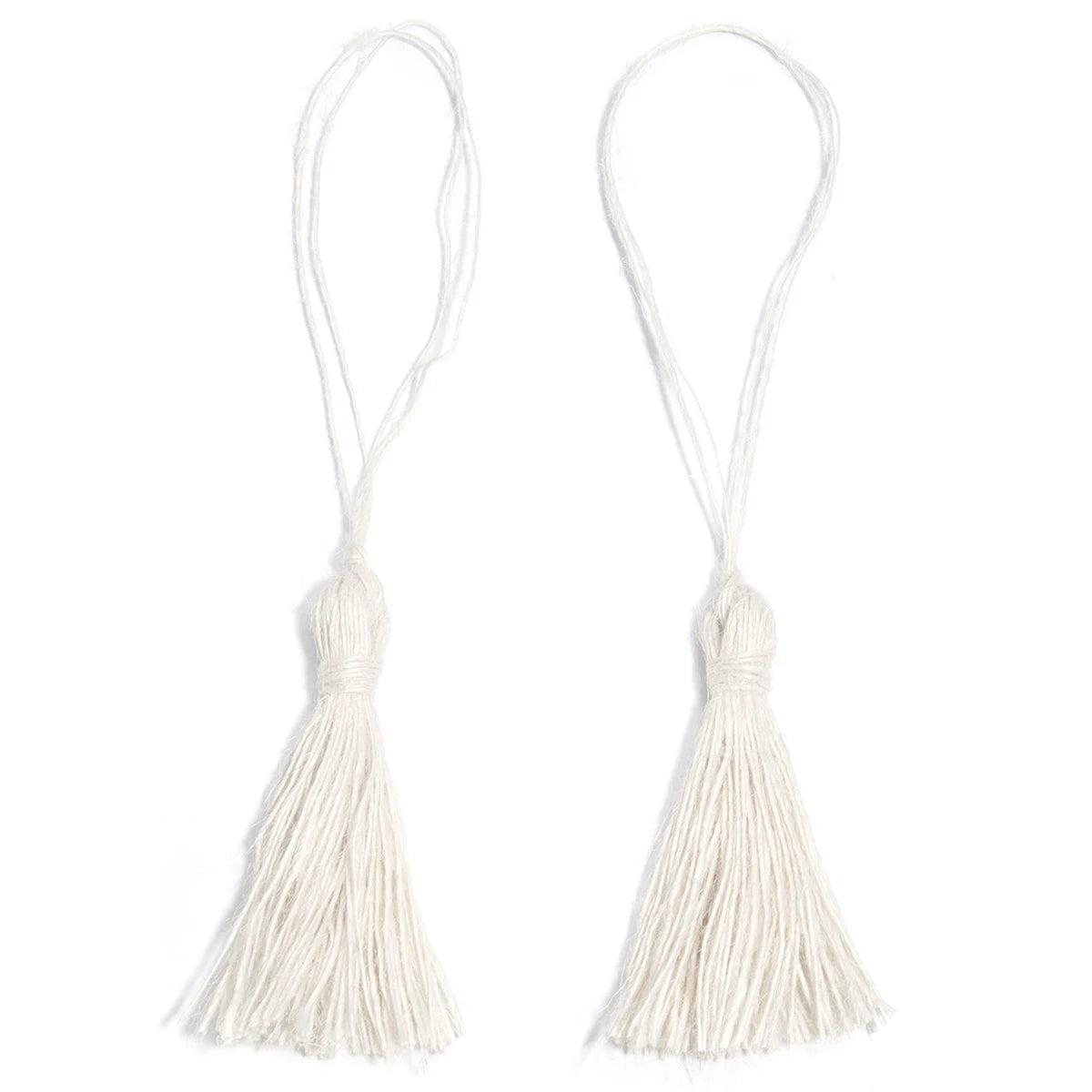 5pcs Woven Jute Tassel Pendants – DIY Jewelry & Craft Charms Tassel Pendant Charms PLUSH WH 18cmx1 strand
