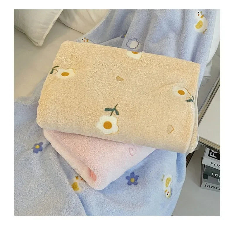 Coral Fleece Nap Blanket – Baby, Office & Dorm | Autumn Winter Coral Fleece Blanket PLUSH