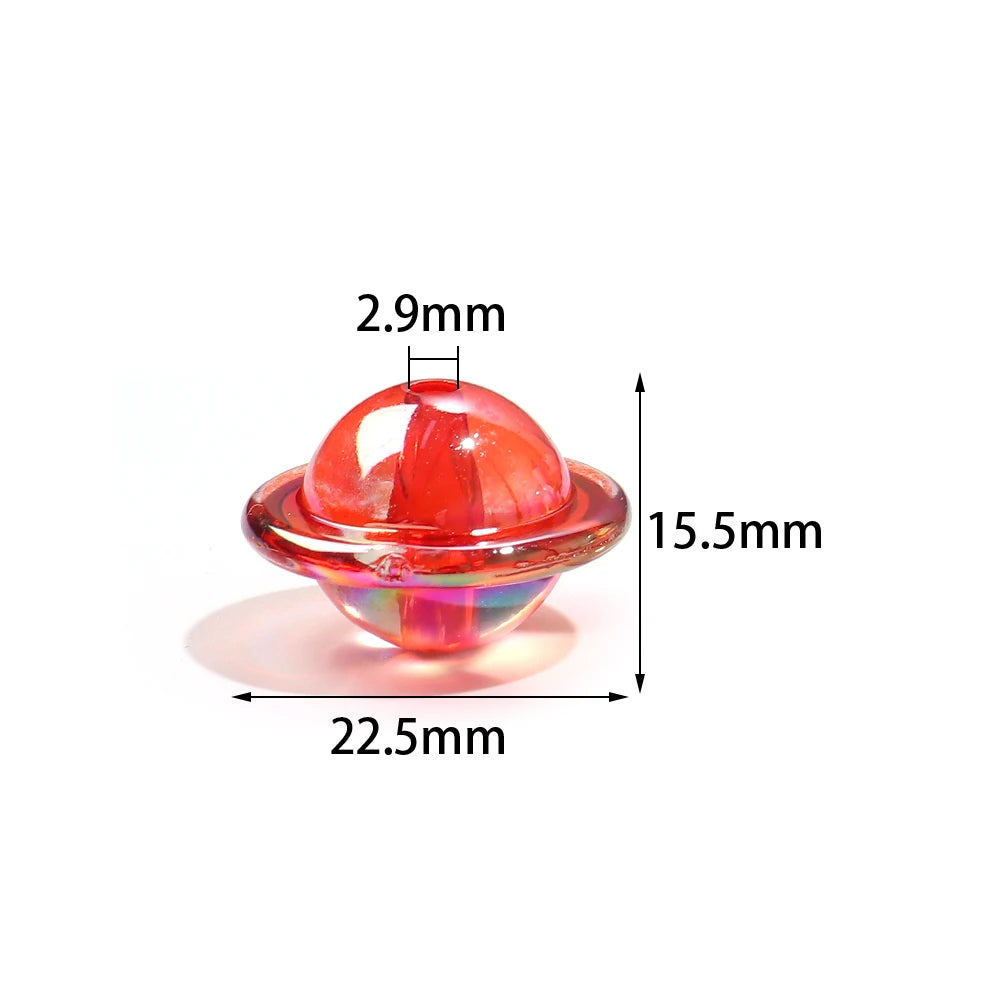 UFO Shape Color Plated Acrylic Spacer Beads 10pcs – DIY Jewelry Acrylic Spacer Beads PLUSH