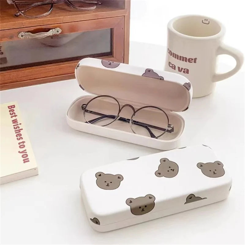 Portable Cute PU Leather Glasses Case – Travel Sunglasses Box Glasses Case PLUSH
