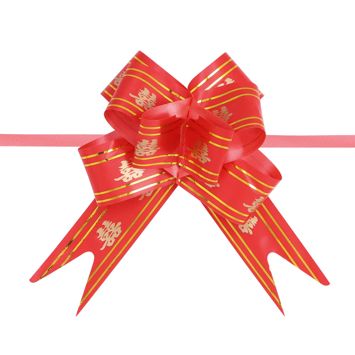 20pcs Pull Flower Bow Ribbons – Colorful Gift Wrap Decoration Gift Wrap Bows PLUSH Red Xi