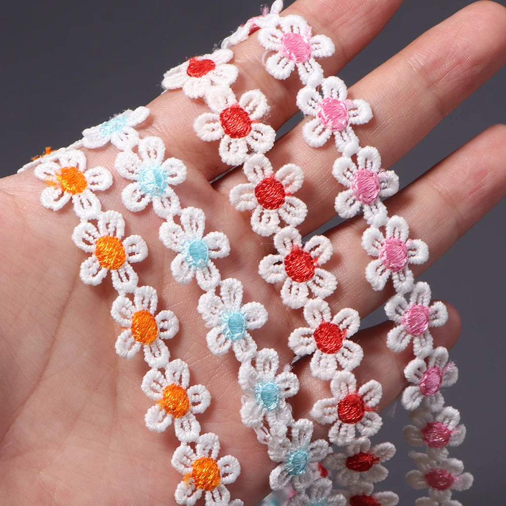 3 Yards Flower Lace Trim 1.5cm Polyester – DIY Craft Decor Lace Trim Ribbon PLUSH