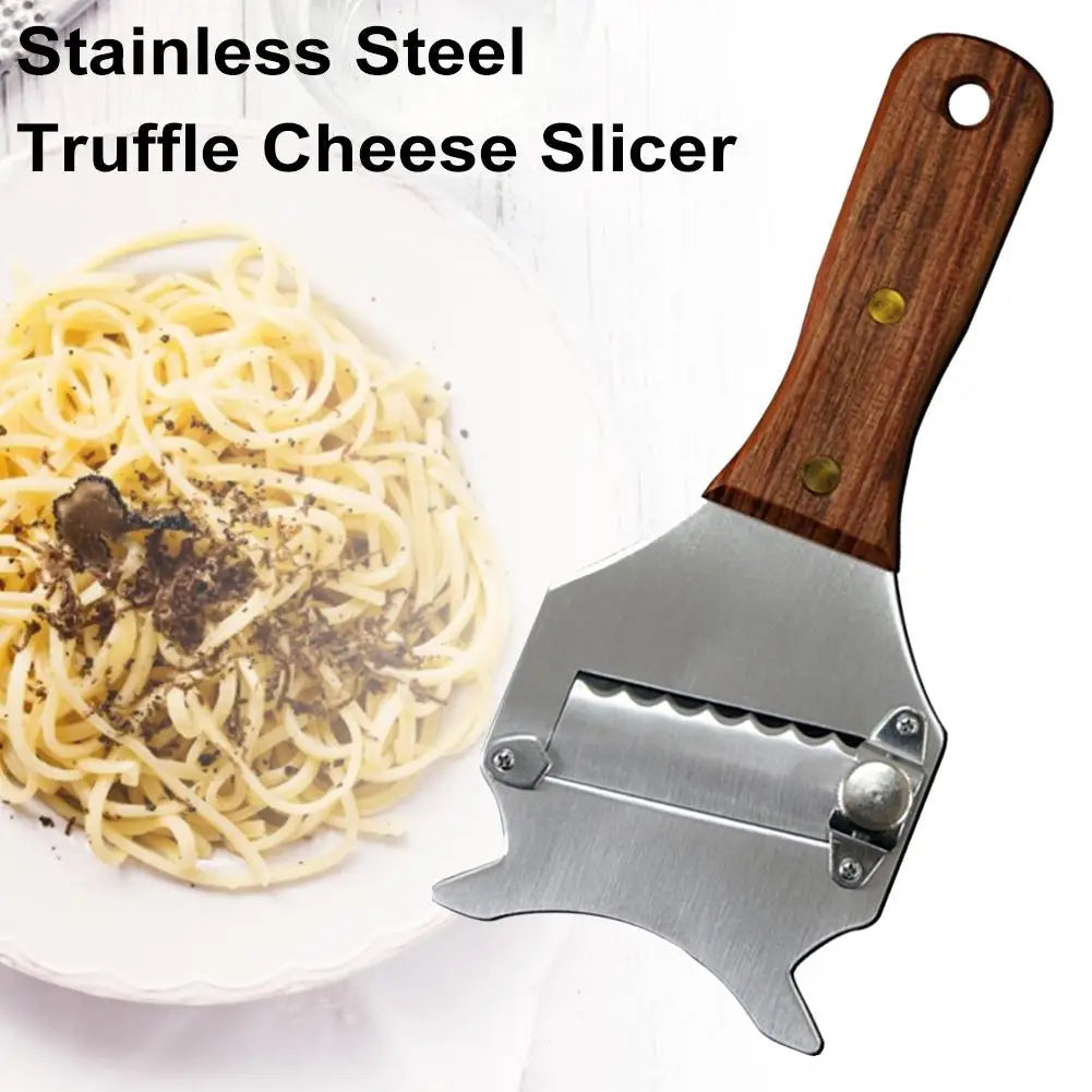 Stainless Steel Truffle & Cheese Slicer | Adjustable Blade Cheese & Truffle Slicer PLUSH