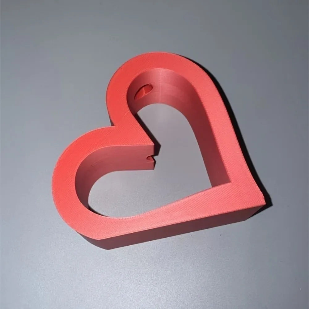 3D Printed Heart Shaped Flower Vase – Hollowed Rose Holder Decorative Flower Vase PLUSH