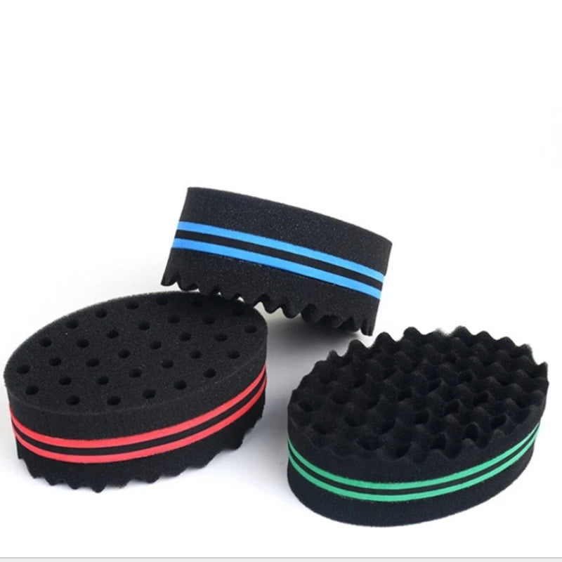 Oval Double-Sided Magic Twist Hair Sponge Brush for Natural Hair Hair Twist Sponge PLUSH