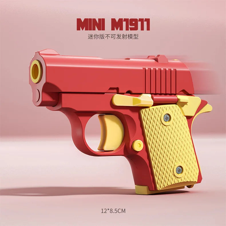 M1911 Mini Model Toy for Kids 14+ | Linkage Rebound Fun Miniature Model Toy PLUSH Red