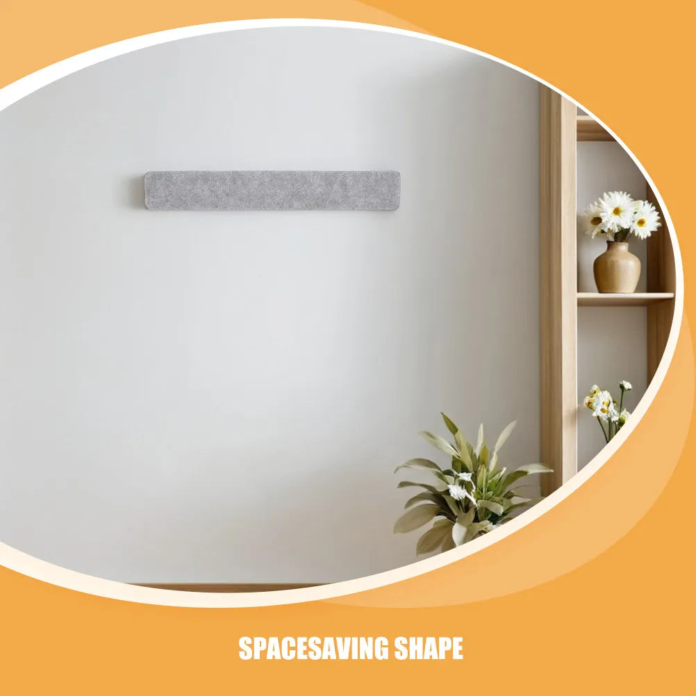 Self-Adhesive Felt Board Strips 6-Pack | Light Gray Wall Pin Board Felt Pin Board PLUSH