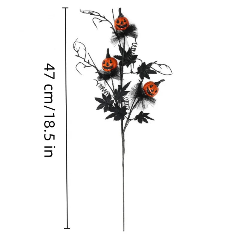Halloween Pumpkin Vase & Trident Party Decoration Prop Set Halloween Decoration Set PLUSH