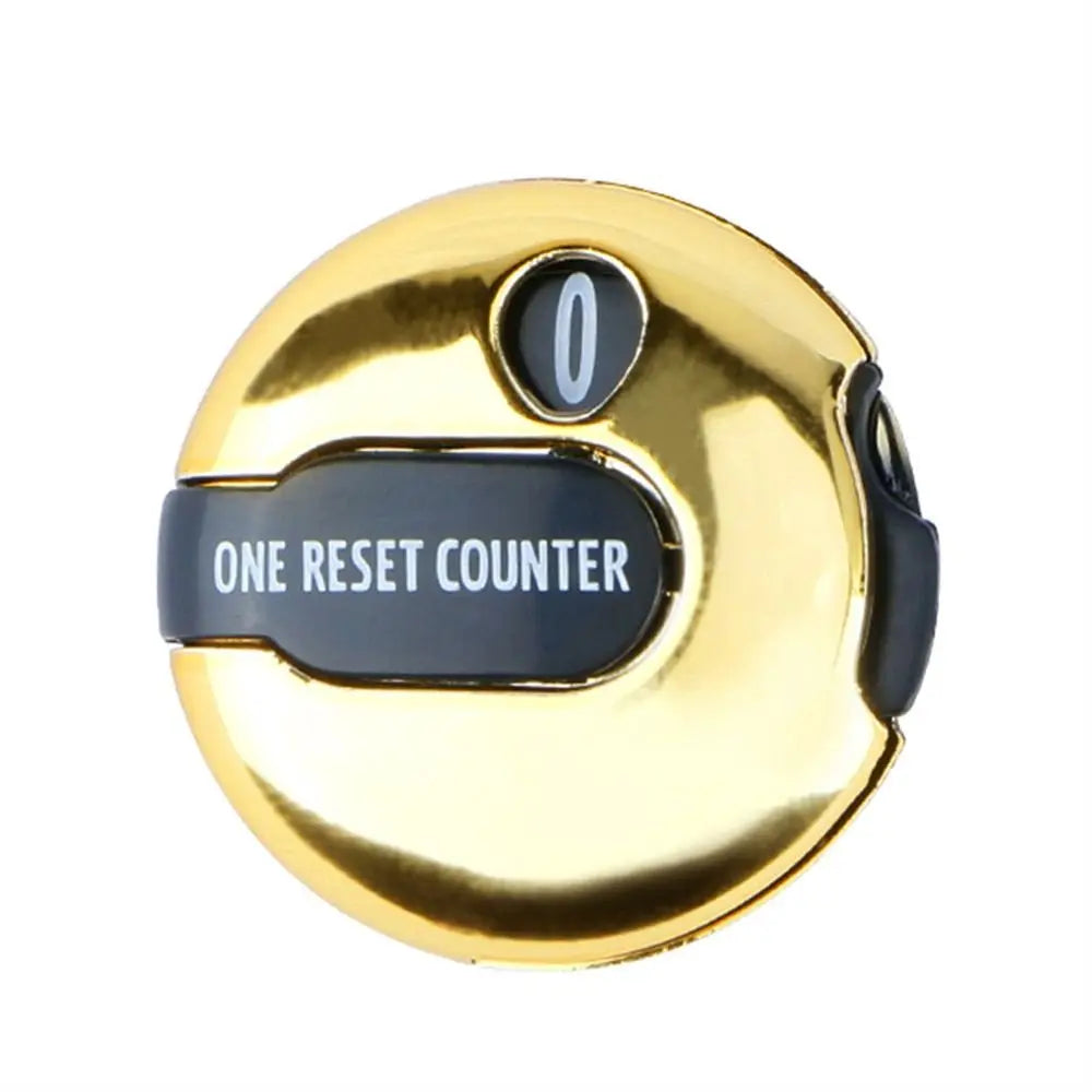 Golf Stroke Counter with Clip – Wood Grain Score Keeper Golf Score Counter PLUSH Golden