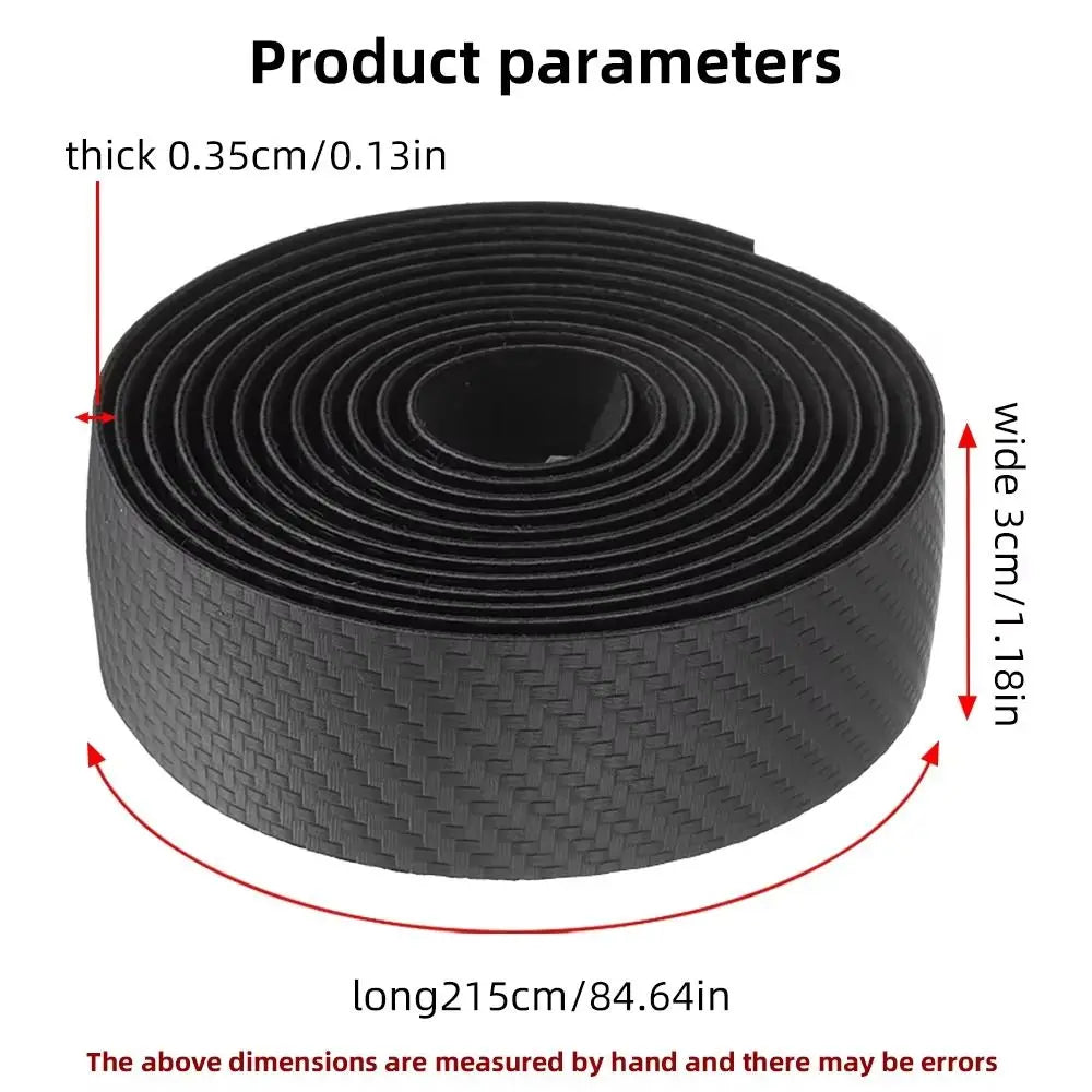 Carbon Fiber Bicycle Bar Tape – Anti-Slip EVA Handlebar Wrap Bicycle Bar Tape PLUSH