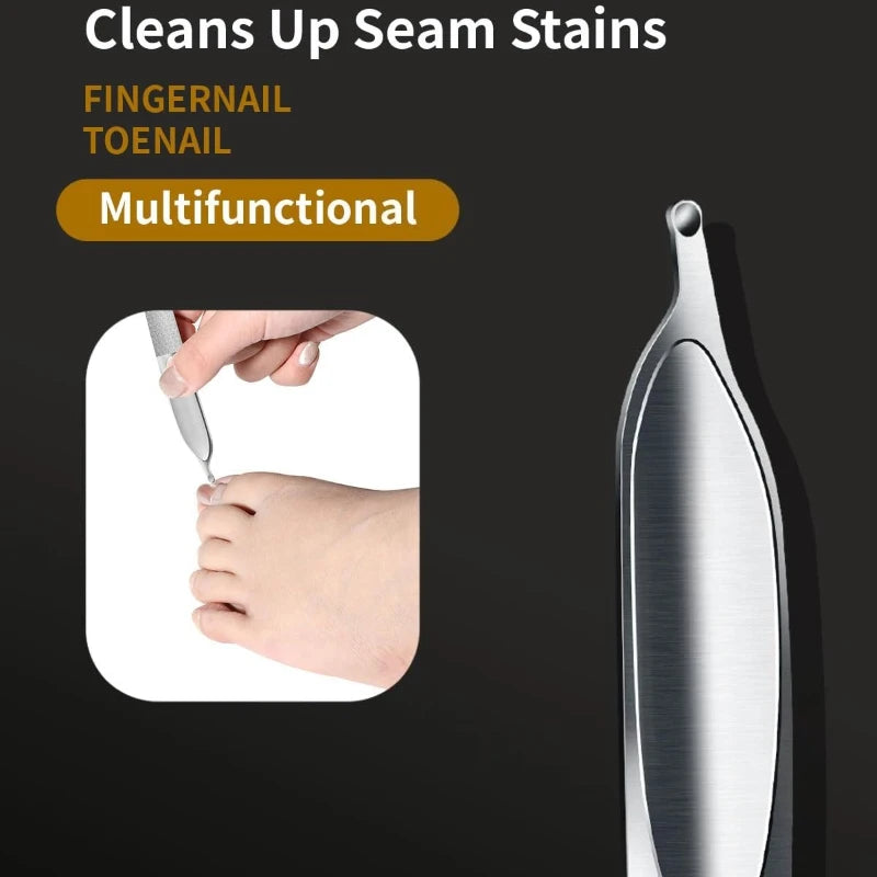 Curved Double-Sided Stainless Steel Nail File for Thick Toenails Nail File PLUSH