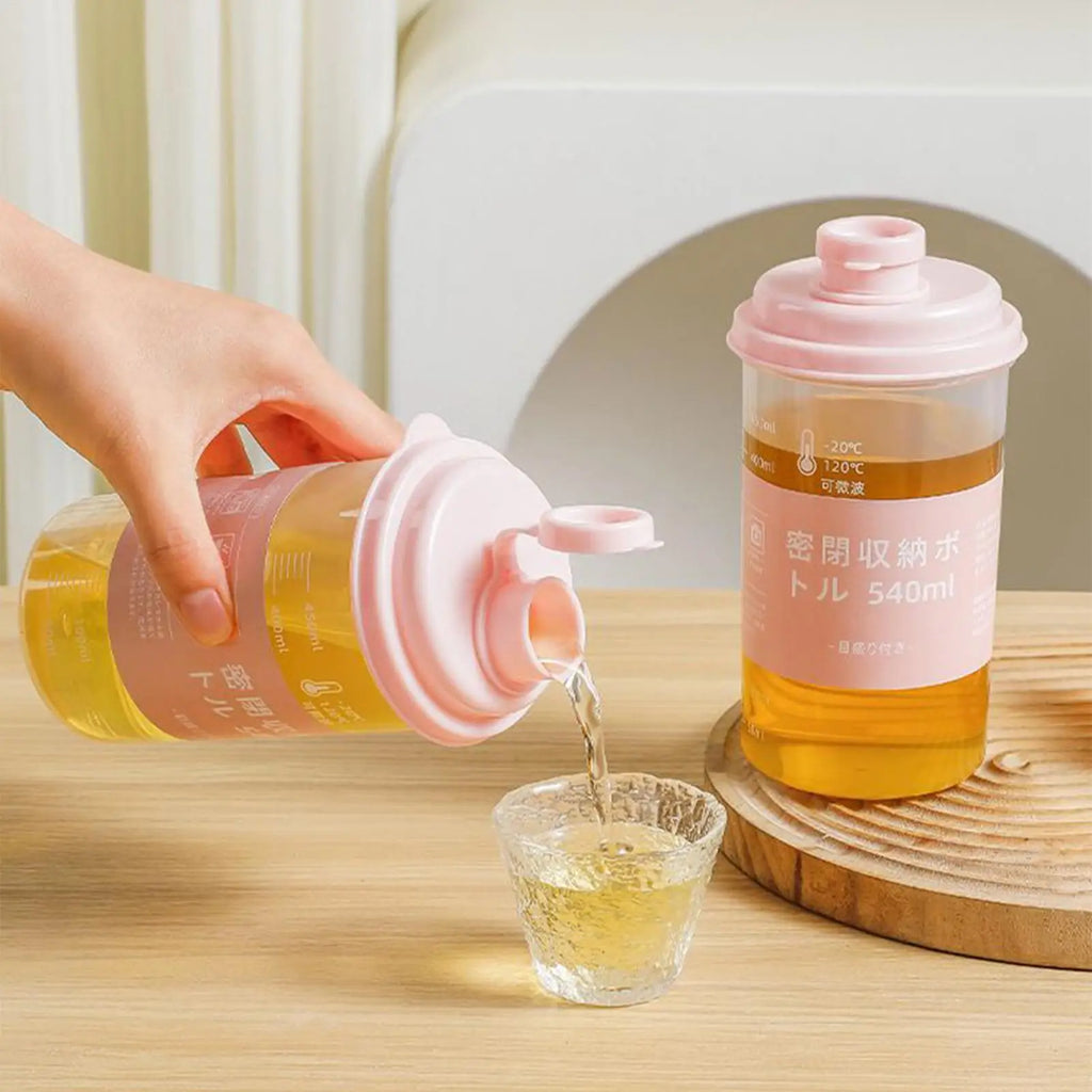 540ml Transparent Leak-Proof Sports Water Bottle with Straw Sports Water Bottle PLUSH