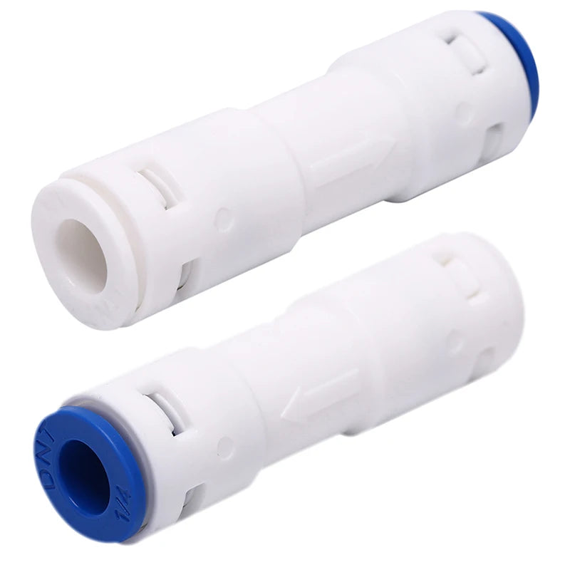1/4" Push-In Check Valve for Reverse Osmosis Water Filters Plumbing Check Valve PLUSH