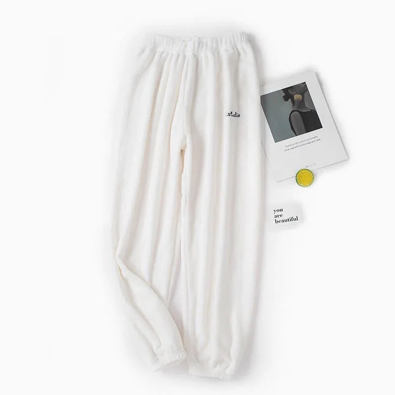 Women's Winter Plush Fleece-Lined Thermal Pajama Pants Fleece Pajama Pants PLUSH