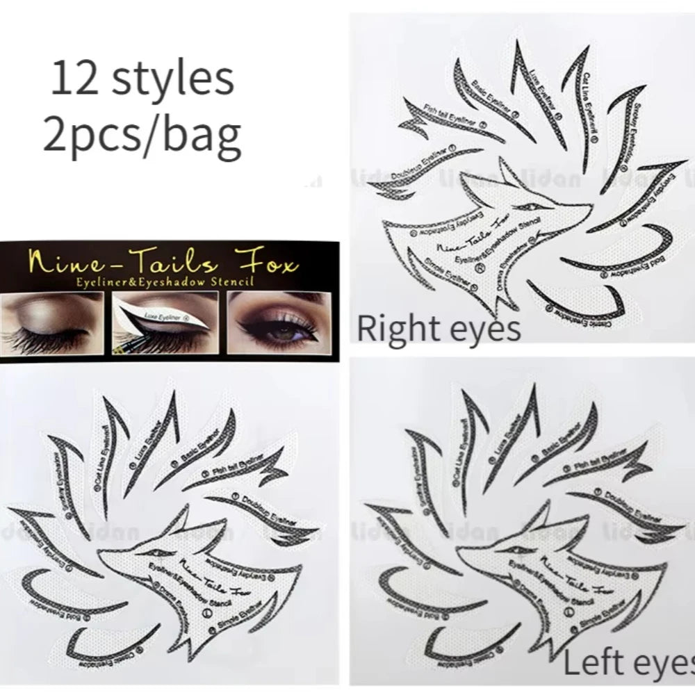 Fox Eye Makeup Stencils – Eyeliner & Eyebrow Templates Eye Makeup Stencil PLUSH